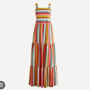 J.Crew Maxi dress in rainbow stripe XL